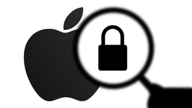 Apple logo padlock icon